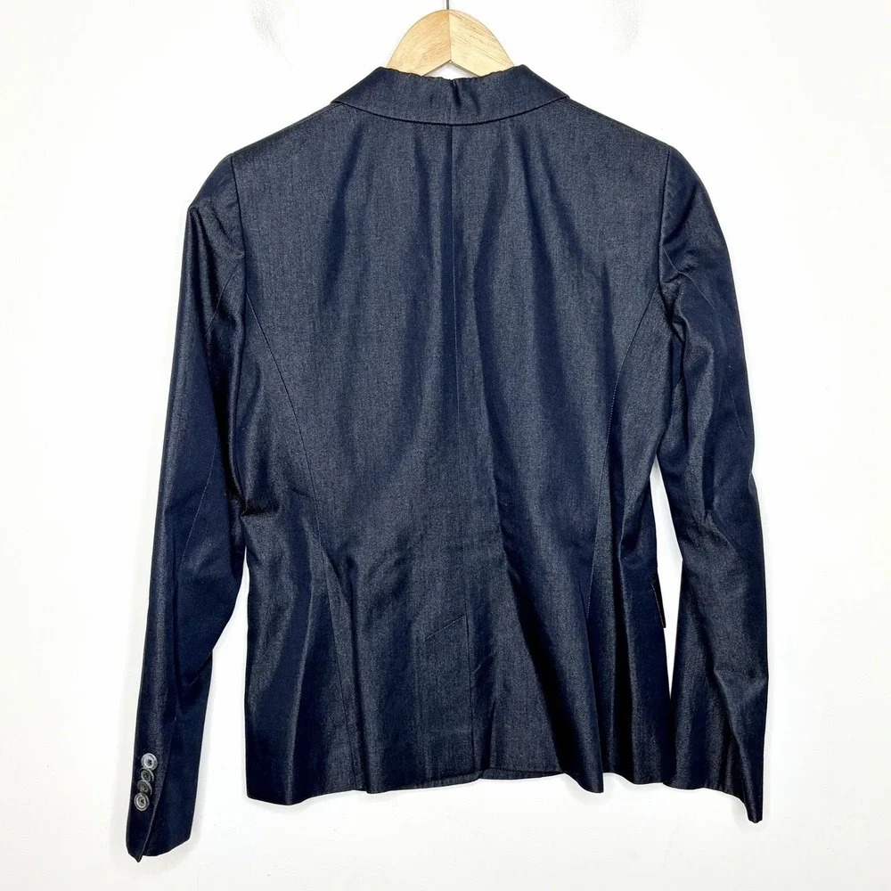 Brooks Brothers Stellita Fit Blazer Womens 4 Loro Piana Navy Cotton Old Money